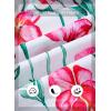 image:imageSHEWIN Womens Blouses Split V Neck Mixed Floral Print Long Sleeve Chiffon Fall Tops Striped Trim ShirtsForal White