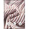 image:imageSHEWIN Womens Blouses Summer Striped Crewneck 34 Tie Sleeve Tops with Button Decoration On BackBrown Stripe