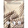 image:imageSHEWIN Womens Blouses Summer Striped Crewneck 34 Tie Sleeve Tops with Button Decoration On BackGreen Stripe