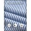 image:imageSHEWIN Womens Blouses Summer Striped Crewneck 34 Tie Sleeve Tops with Button Decoration On BackSky Blue Stripe