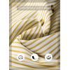 image:imageSHEWIN Womens Blouses Summer Striped Crewneck 34 Tie Sleeve Tops with Button Decoration On BackYellow Stripe