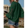 image:imageSHEWIN Womens Blouses V Neck T Shirts Pullover 34 Length Sleeve Tops Business Casual Spring Outfits for Women 2026Blackish Green