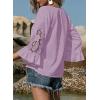 image:imageSHEWIN Womens Blouses V Neck T Shirts Pullover 34 Length Sleeve Tops Business Casual Spring Outfits for Women 2026Orchid Petal