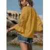 image:imageSHEWIN Womens Blouses V Neck T Shirts Pullover 34 Length Sleeve Tops Business Casual Spring Outfits for Women 2026Yellow