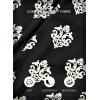 image:imageSHEWIN Womens Casual V Neck Floral Print Chiffon Blouses 34 Sleeve Boho Summer Tops ShirtsBlack