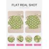image:imageSHEWIN Womens Casual V Neck Floral Print Chiffon Blouses 34 Sleeve Boho Summer Tops ShirtsGreen