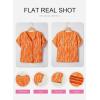 image:imageSHEWIN Womens Casual V Neck Floral Print Chiffon Blouses 34 Sleeve Boho Summer Tops ShirtsY Orange