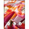 image:imageSHEWIN Womens Casual V Neck Floral Print Chiffon Blouses 34 Sleeve Boho Summer Tops ShirtsZ Orange
