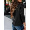 image:imageSHEWIN Womens Casual V Neck Sweatshirt Long Sleeve Lightweight Drop Shoulder Solid Pullover TopsBlack