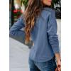 image:imageSHEWIN Womens Casual V Neck Sweatshirt Long Sleeve Lightweight Drop Shoulder Solid Pullover TopsBlue