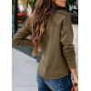image:imageSHEWIN Womens Casual V Neck Sweatshirt Long Sleeve Lightweight Drop Shoulder Solid Pullover TopsSeagrass