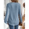 image:imageSHEWIN Womens Fall Fashion 2025 Casual Long Sleeve V Neck Tops Shirts SweatersBeau Blue