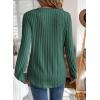 image:imageSHEWIN Womens Fall Fashion 2025 Casual Long Sleeve V Neck Tops Shirts SweatersBlackish Green