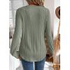 image:imageSHEWIN Womens Fall Fashion 2025 Casual Long Sleeve V Neck Tops Shirts SweatersLight Green