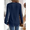 image:imageSHEWIN Womens Fall Fashion 2025 Casual Long Sleeve V Neck Tops Shirts SweatersNavy Blue