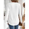 image:imageSHEWIN Womens Fall Fashion 2025 Casual Long Sleeve V Neck Tops Shirts SweatersWhite