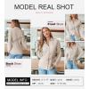 image:imageSHEWIN Womens Ribbed Knit Shacket Jacket Casual Long Sleeve Button Down Shirts Loose Sweater Tops Dressy Blouses with PocketBeige