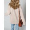 image:imageSHEWIN Womens Ribbed Knit Shacket Jacket Casual Long Sleeve Button Down Shirts Loose Sweater Tops Dressy Blouses with PocketBeige