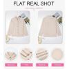 image:imageSHEWIN Womens Ribbed Knit Shacket Jacket Casual Long Sleeve Button Down Shirts Loose Sweater Tops Dressy Blouses with PocketBeige