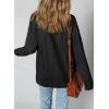 image:imageSHEWIN Womens Ribbed Knit Shacket Jacket Casual Long Sleeve Button Down Shirts Loose Sweater Tops Dressy Blouses with PocketBlack