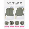 image:imageSHEWIN Womens Ribbed Knit Shacket Jacket Casual Long Sleeve Button Down Shirts Loose Sweater Tops Dressy Blouses with PocketMist Green
