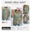 image:imageSHEWIN Womens Ribbed Knit Shacket Jacket Casual Long Sleeve Button Down Shirts Loose Sweater Tops Dressy Blouses with PocketMist Green