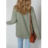image:imageSHEWIN Womens Ribbed Knit Shacket Jacket Casual Long Sleeve Button Down Shirts Loose Sweater Tops Dressy Blouses with PocketMist Green