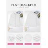 image:imageSHEWIN Womens Ribbed Knit Shacket Jacket Casual Long Sleeve Button Down Shirts Loose Sweater Tops Dressy Blouses with PocketWhite