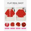 image:imageSHEWIN Womens Summer Tops Casual Floral Print Deep V Neck 34 Sleeve Blouses Dressy Boho Vacation Tunic TopsRed