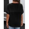 image:imageSHEWIN Womens Summer Tops Short Sleeve TShirts Crew Neck Casual Solid Basic Tees 2026 ClothesA Black