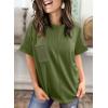 image:imageSHEWIN Womens Summer Tops Short Sleeve TShirts Crew Neck Casual Solid Basic Tees 2026 ClothesA Green