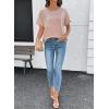 image:imageSHEWIN Womens Summer Tops Short Sleeve TShirts Crew Neck Casual Solid Basic Tees 2026 ClothesA Khaki
