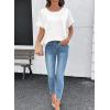 image:imageSHEWIN Womens Summer Tops Short Sleeve TShirts Crew Neck Casual Solid Basic Tees 2026 ClothesA White