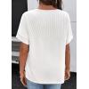 image:imageSHEWIN Womens Summer Tops Short Sleeve TShirts Crew Neck Casual Solid Basic Tees 2026 ClothesA White