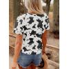 image:imageSHEWIN Womens Summer Tops Short Sleeve TShirts Western Graphic Crew Neck Casual Cute Tees 2026 ClothesA Black