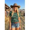 image:imageSHEWIN Womens Summer Tops Short Sleeve TShirts Western Graphic Crew Neck Casual Cute Tees 2026 ClothesA Green