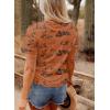 image:imageSHEWIN Womens Summer Tops Short Sleeve TShirts Western Graphic Crew Neck Casual Cute Tees 2026 ClothesA Maroon