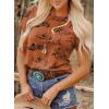 image:imageSHEWIN Womens Summer Tops Short Sleeve TShirts Western Graphic Crew Neck Casual Cute Tees 2026 ClothesA Maroon