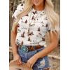 image:imageSHEWIN Womens Summer Tops Short Sleeve TShirts Western Graphic Crew Neck Casual Cute Tees 2026 ClothesA White