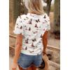 image:imageSHEWIN Womens Summer Tops Short Sleeve TShirts Western Graphic Crew Neck Casual Cute Tees 2026 ClothesA White