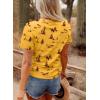 image:imageSHEWIN Womens Summer Tops Short Sleeve TShirts Western Graphic Crew Neck Casual Cute Tees 2026 ClothesA Yellow
