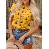 image:imageSHEWIN Womens Summer Tops Short Sleeve TShirts Western Graphic Crew Neck Casual Cute Tees 2026 ClothesA Yellow