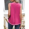 image:imageSHEWIN Womens Tank Tops Sleeveless Shirts Pullover Beach Vacation Clothes Business Causal Outfits Summer Tops for Women 2026A1bright Pink