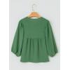 image:imageSHEWIN Womens Tops 34 Sleeves Blouse Babydoll Dressy Casual Top Elegant Bow Tie Loose Ladies Shirts 2026A Green