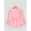 image:imageSHEWIN Womens Tops 34 Sleeves Blouse Babydoll Dressy Casual Top Elegant Bow Tie Loose Ladies Shirts 2026A Pink