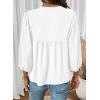image:imageSHEWIN Womens Tops 34 Sleeves Blouse Babydoll Dressy Casual Top Elegant Bow Tie Loose Ladies Shirts 2026A White