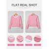 image:imageSHEWIN Womens Tops Casual Crewneck Color Block Long Sleeve Shirts Fall Fashion Basic Tees Slim FitPink