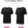 image:imageSHEWIN Womens Tops Trendy Short Sleeve Shirts Crewneck Lightweight Knit Sweater Top Business Casual OutfitsA Black