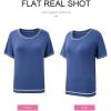 image:imageSHEWIN Womens Tops Trendy Short Sleeve Shirts Crewneck Lightweight Knit Sweater Top Business Casual OutfitsD Blue