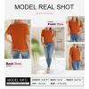 image:imageSHEWIN Womens Tops Trendy Short Sleeve Shirts Crewneck Lightweight Knit Sweater Top Business Casual OutfitsE Gold